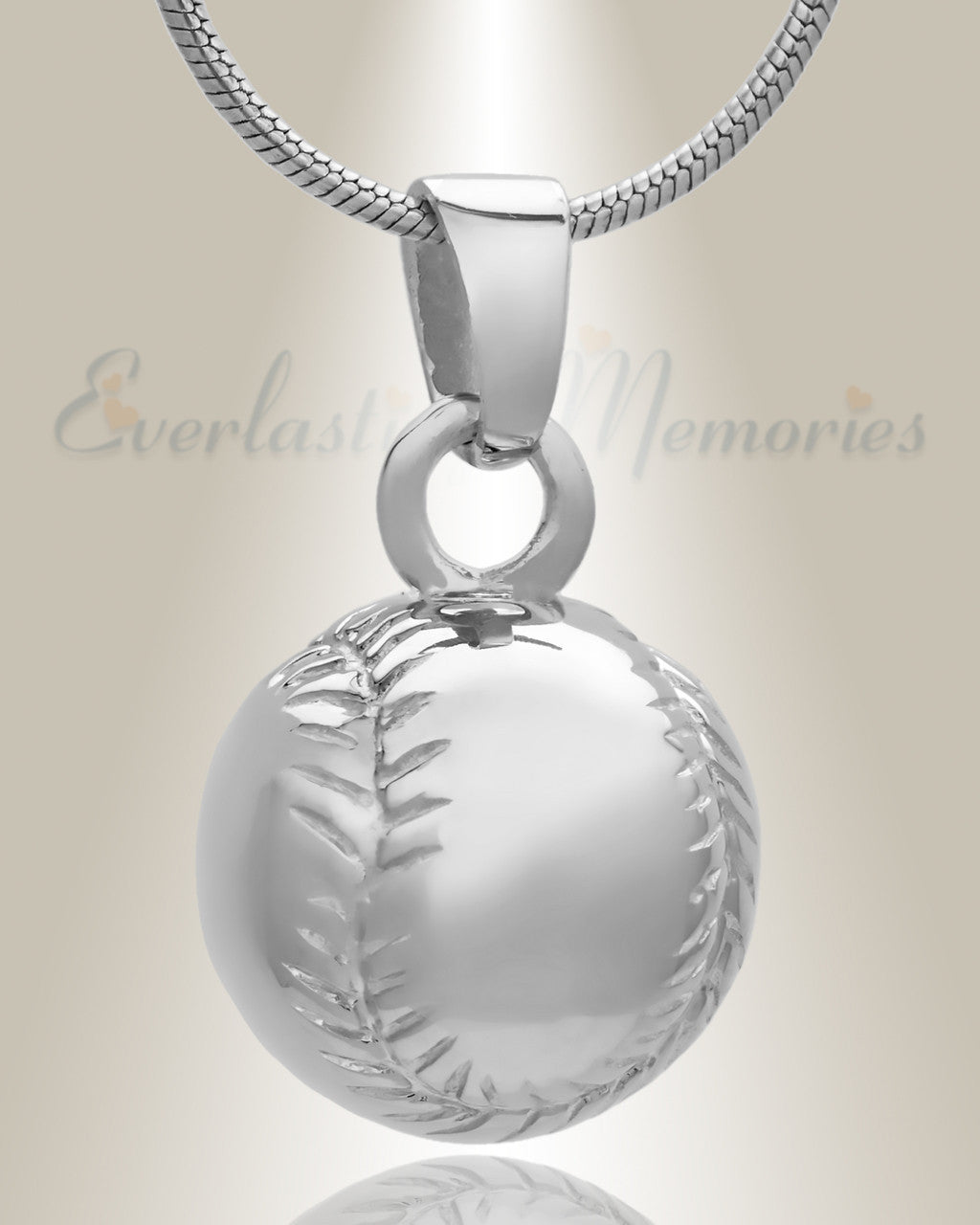 Sterling Silver Baseball Memorial Locket