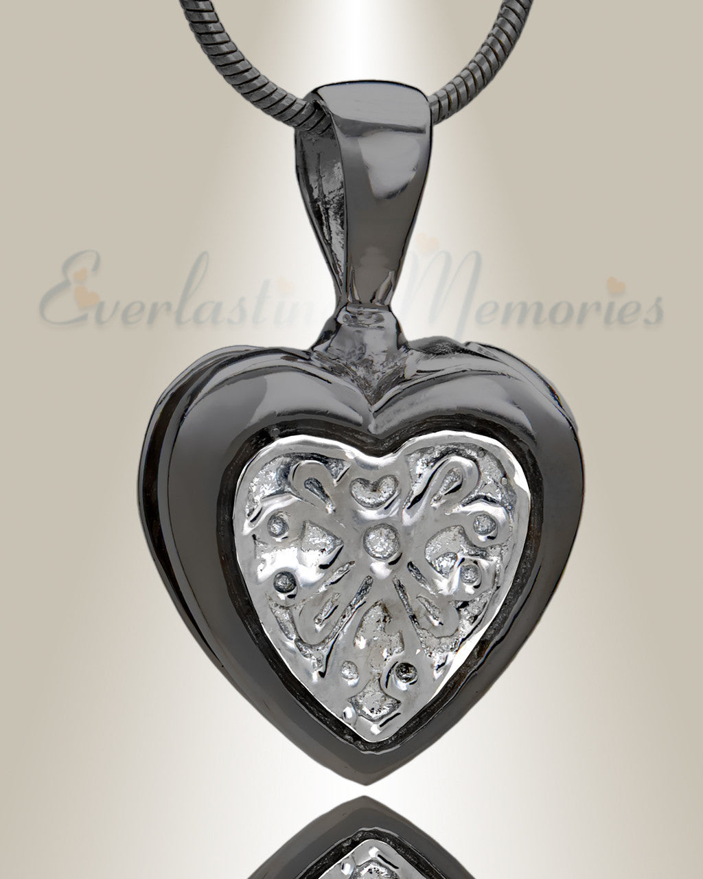 Black Loved Heart Cremation Jewelry