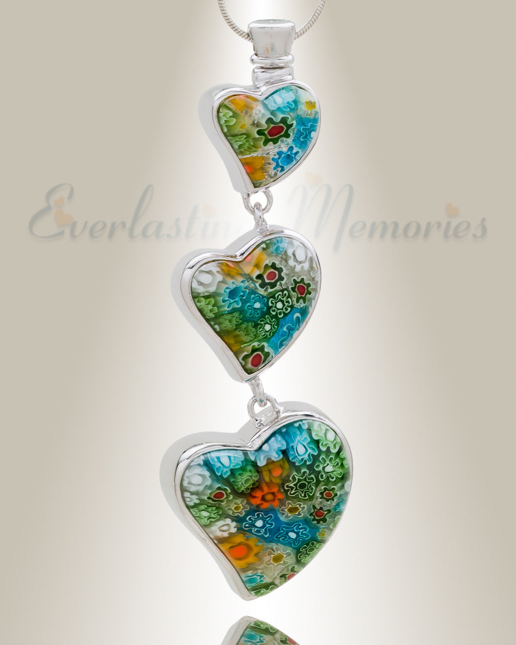 Statuesque Hearts Cremation Jewelry
