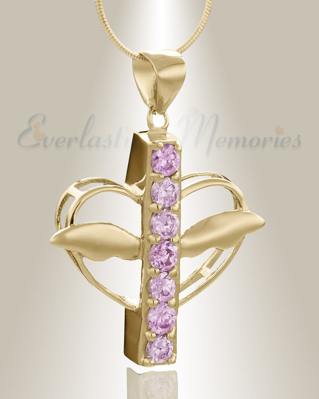 Gold Plated Joyful Feelings Cremation Jewelry
