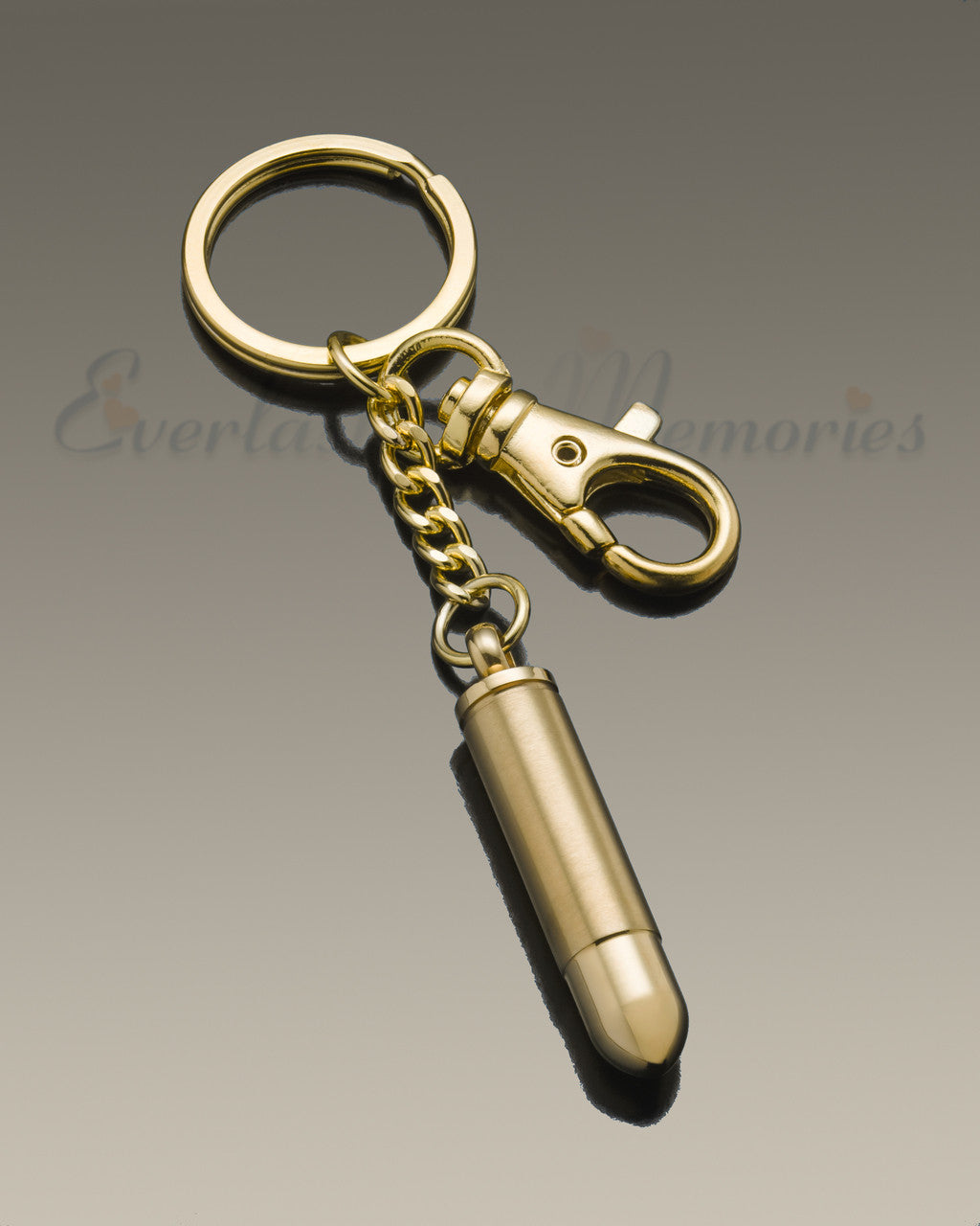 Gold Plated 357 Magnum Bullet Keychain Urn Keepsake
