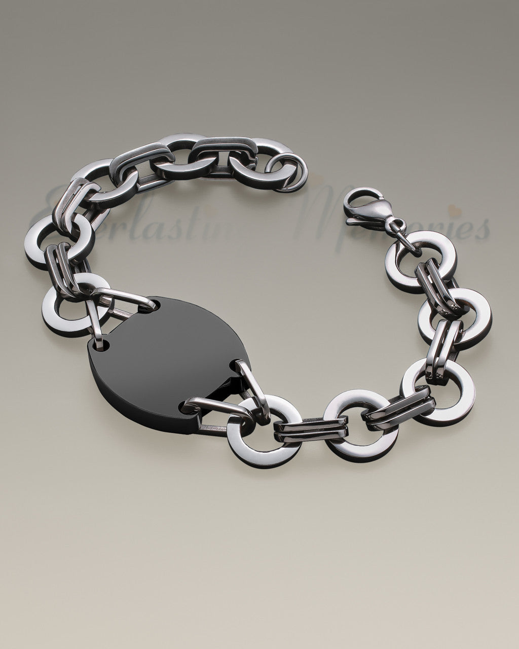 Stainless Black Plated Valiant Bracelet Cremation Jewelry