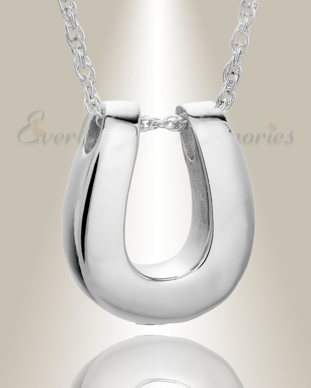 14K White Gold Lucky Memorial Pendant