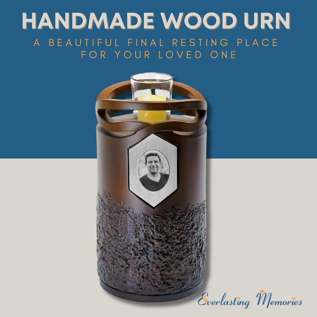 Infinity Wood Photo Cremation Urn