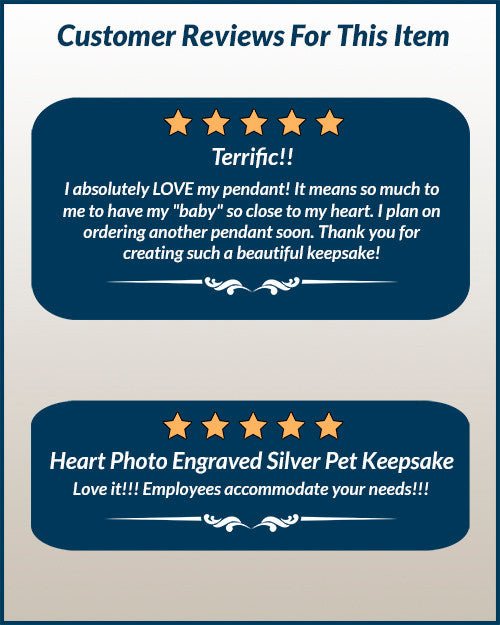 Heart Photo Engraved Stainless Pet Keepsake