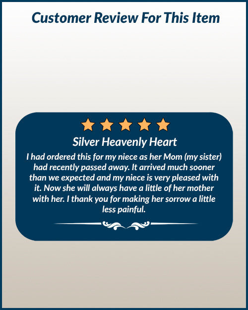 Silver Heavenly Heart Cremation Jewelry