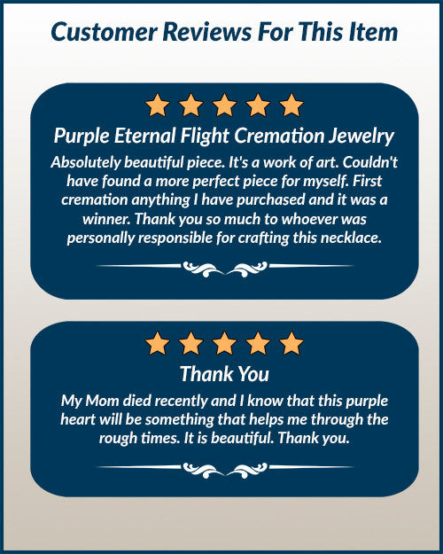 Purple Eternal Flight Cremation Jewelry