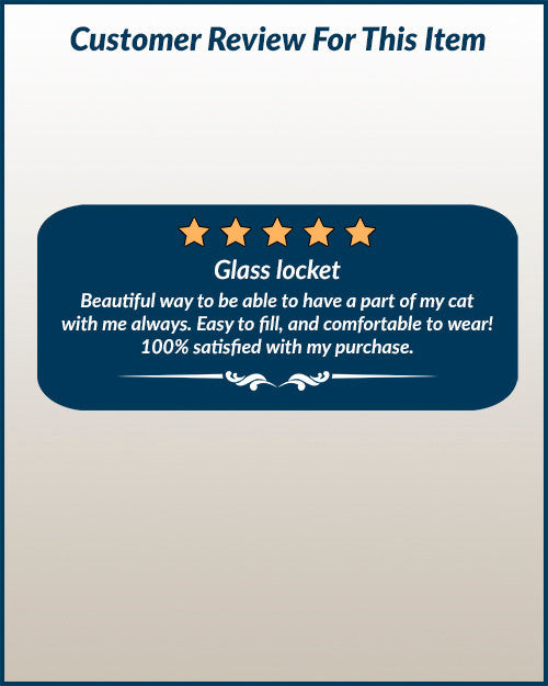 Glass Locket Clear Heartfelt Cremation Jewelry