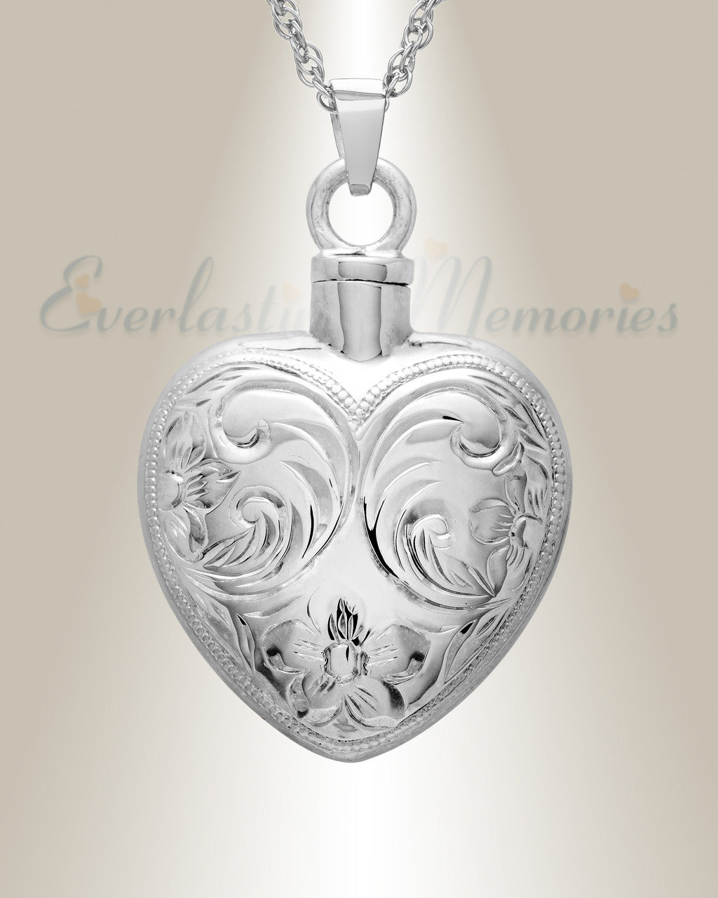 Sterling Silver Spirit Heart Funeral Jewelry