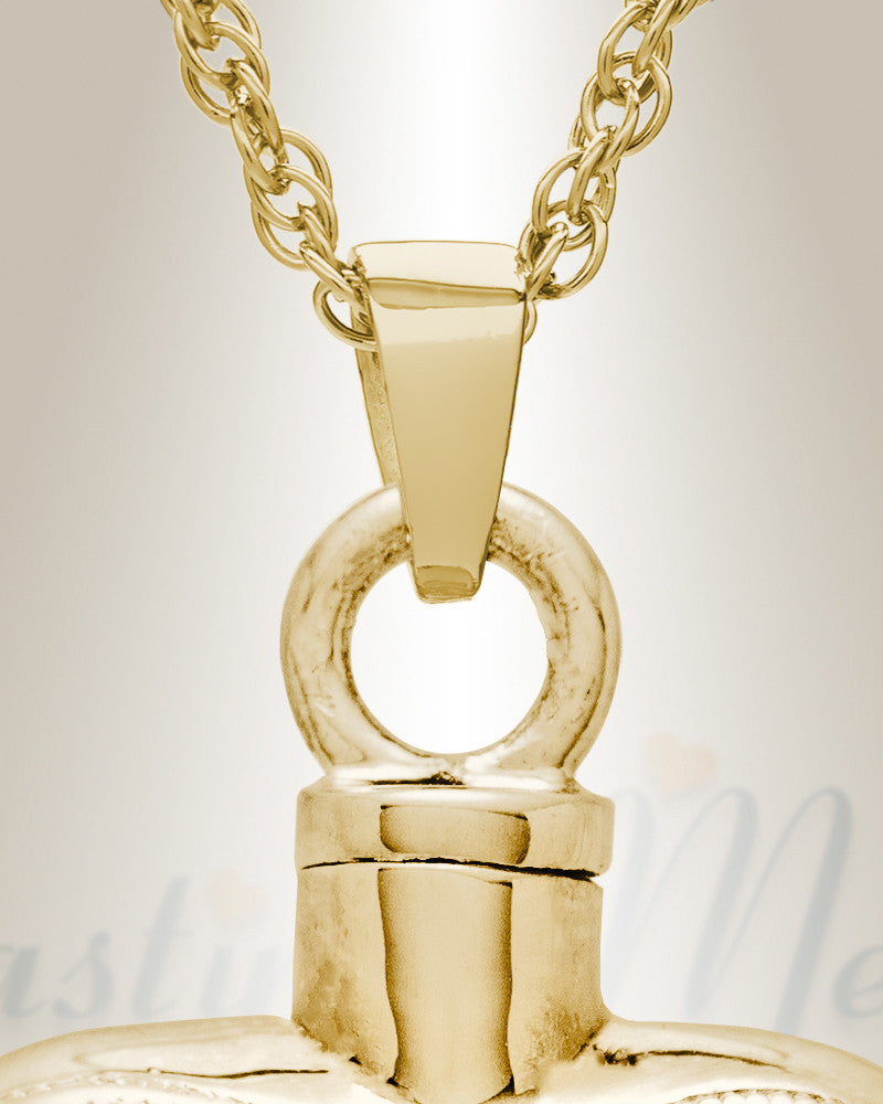 14K Gold Spirit Heart Urn Necklace
