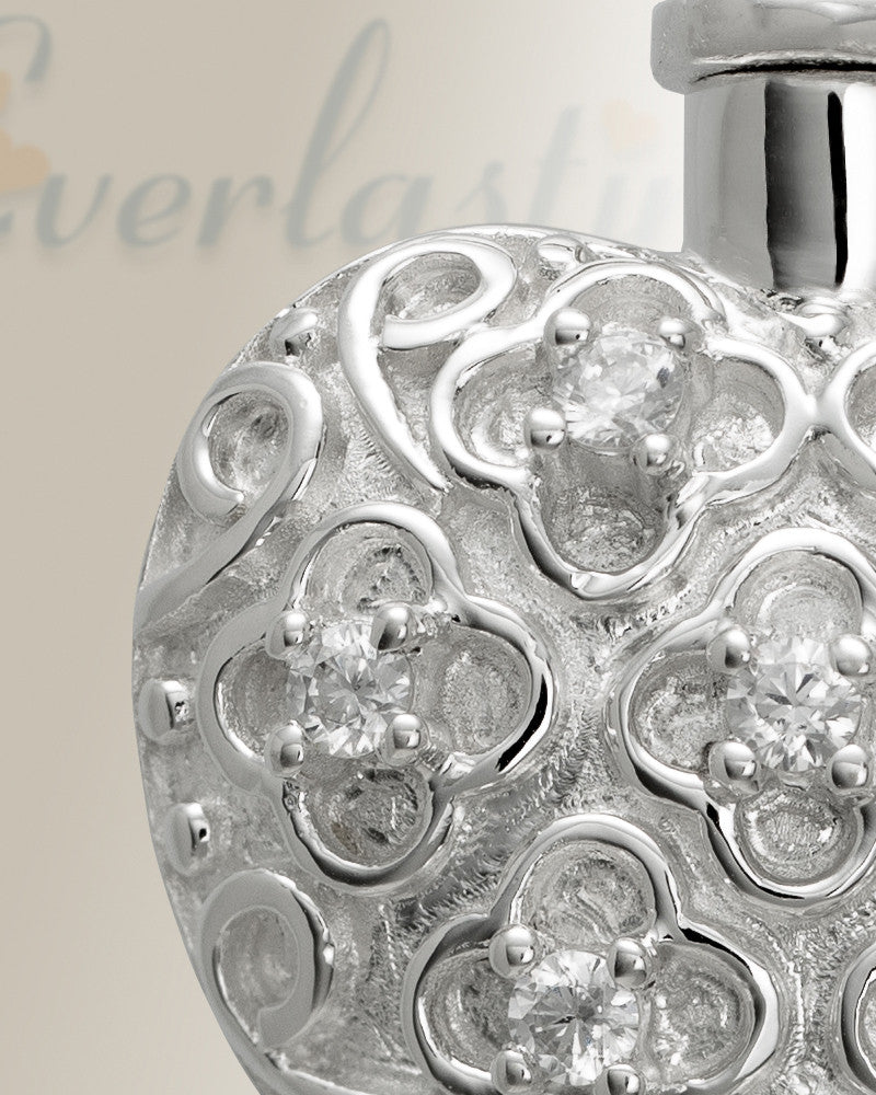 14K White Gold Twinkle Heart Jewelry Urn