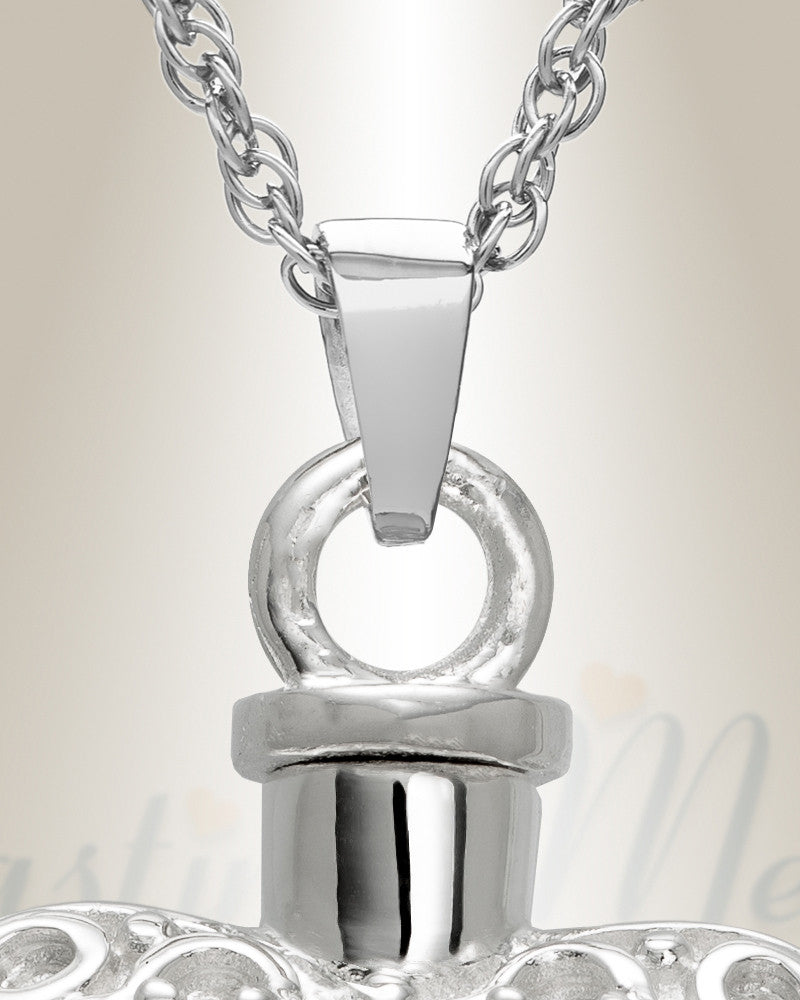 14K White Gold Twinkle Heart Jewelry Urn