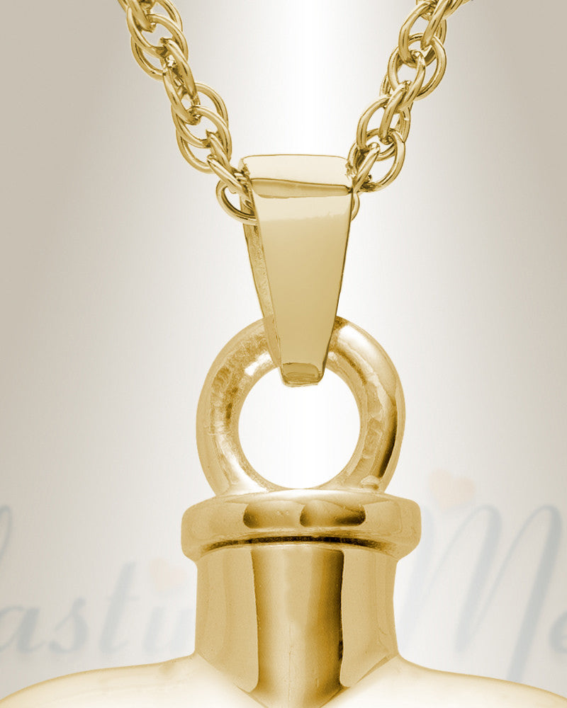 Gold Vermeil Paws on Heart Urn Necklace