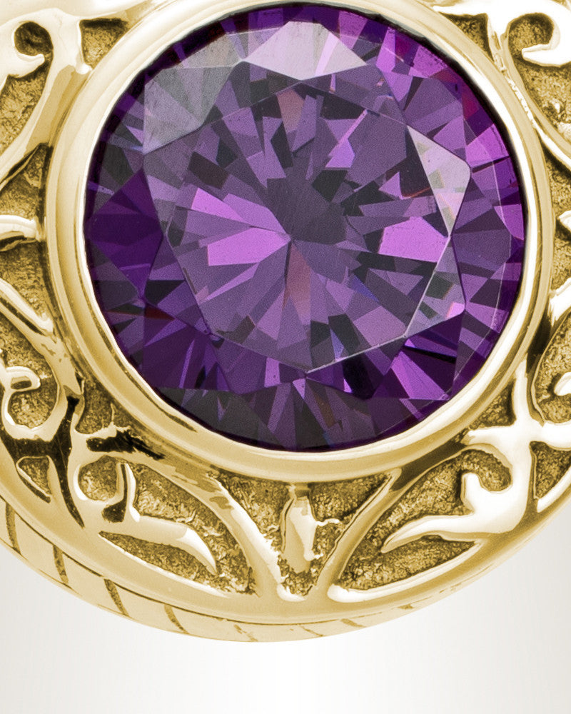 14K Gold Plum Urn Locket