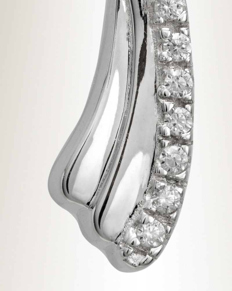 14K White Gold Rocky Cross Cremation Keepsake