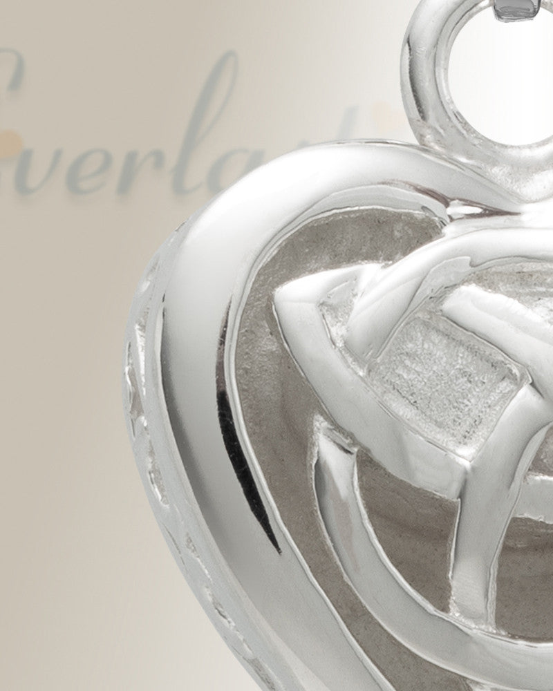 14k White Gold Transcending Heart Memorial Pendant