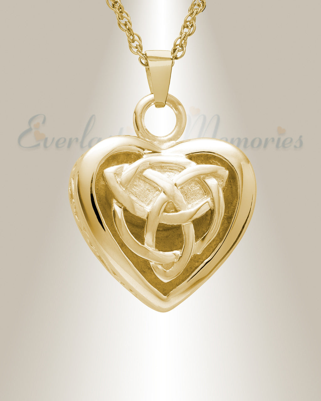 14k Gold Transcending Heart Memorial Pendant