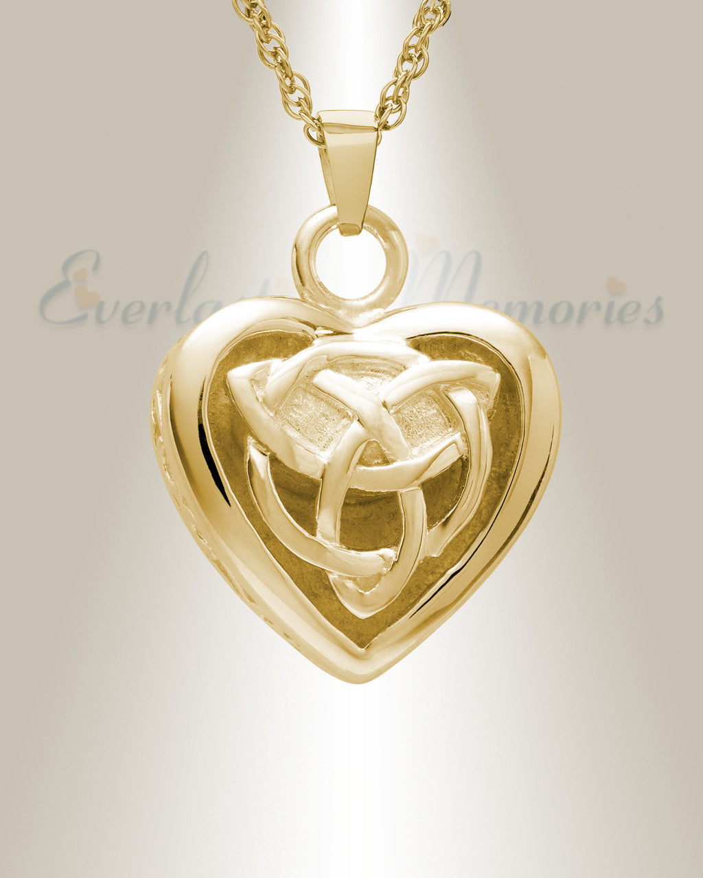 Gold Plated Transcending Heart Memorial Pendant