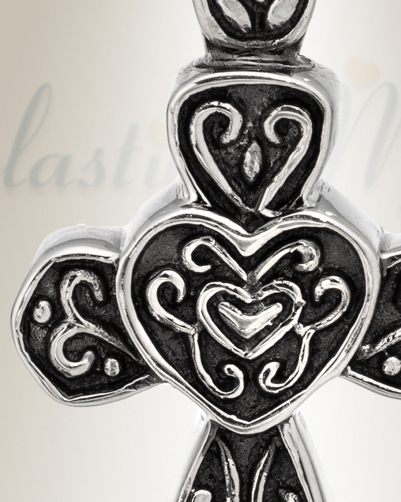 Sterling Cathedral Cross Funeral Jewelry