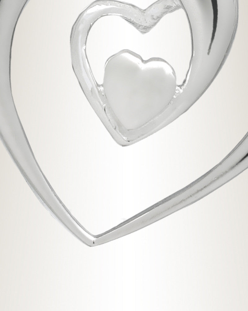 Sterling Silver Hearts Memorial Locket