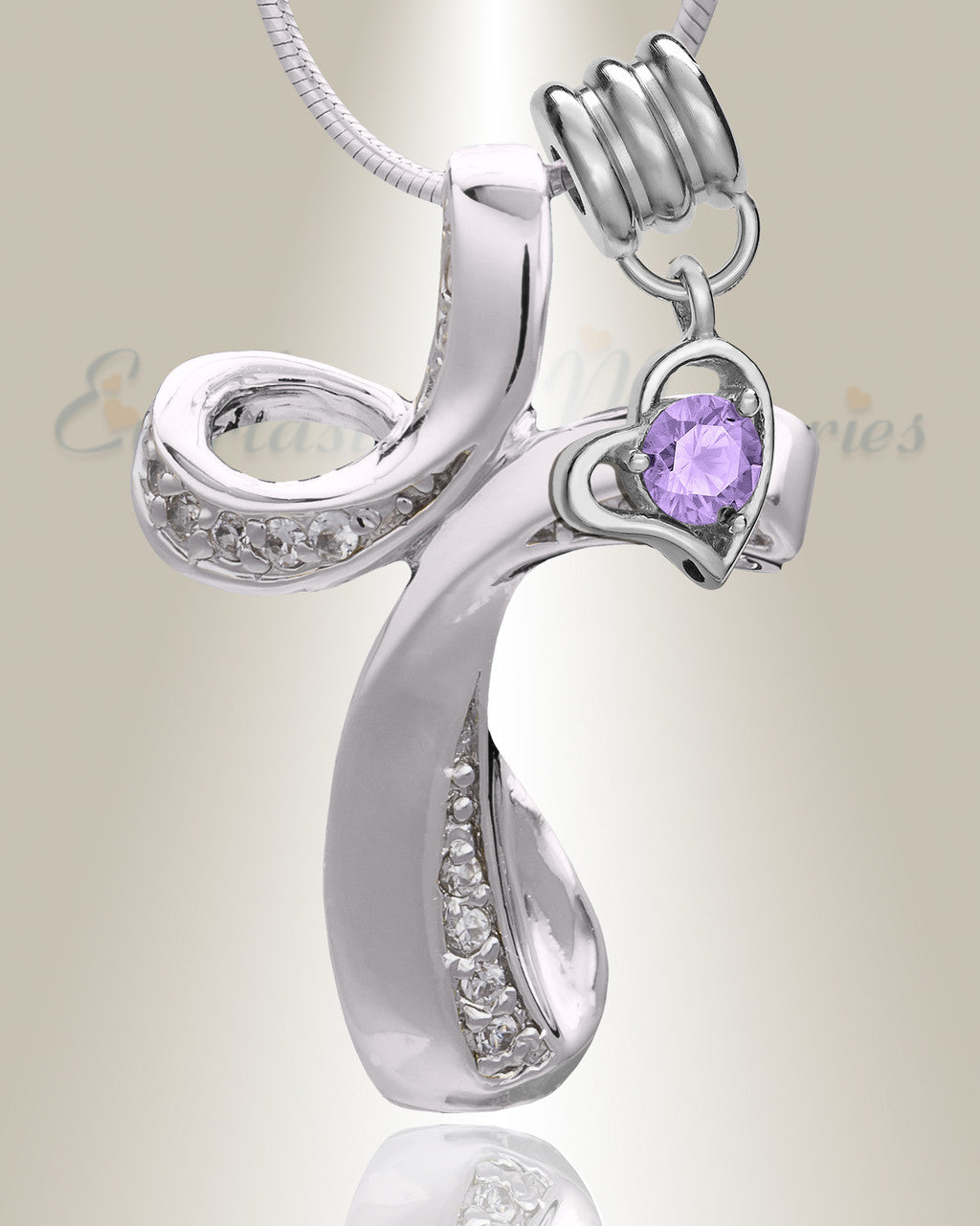 Silver June Forever Cross Cremation Jewelry