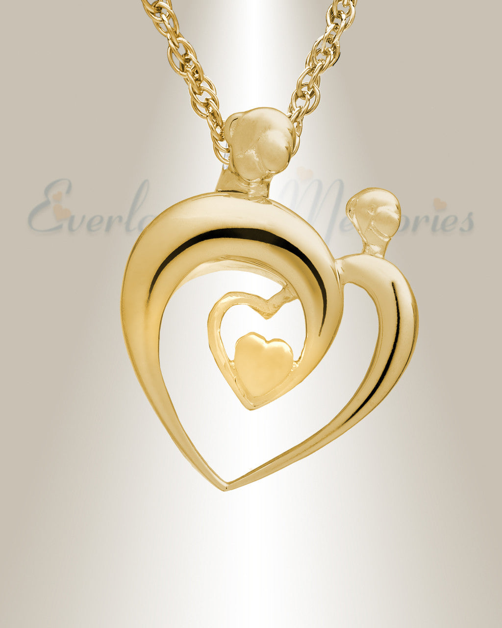 Gold Plated Hearts Memorial Locket
