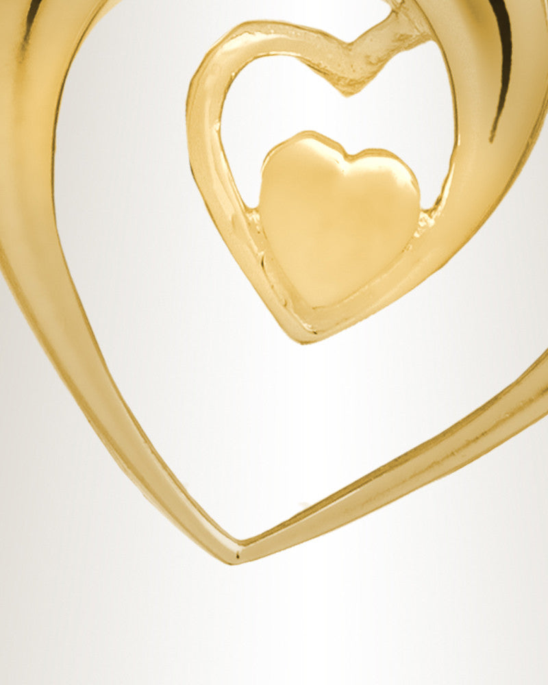 Gold Plated Hearts Memorial Locket