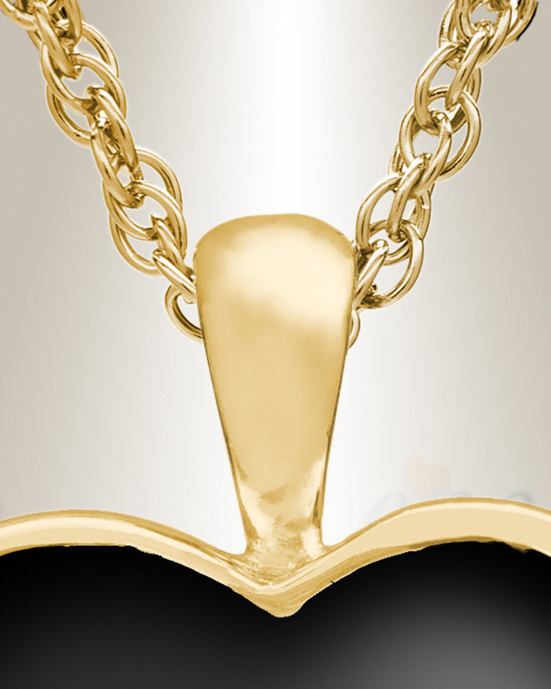 14k Gold Knighted Heart Remembrance Jewelry