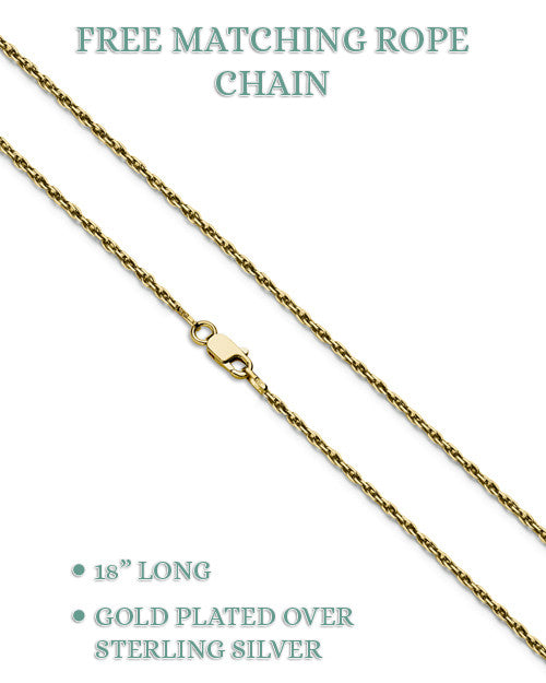 14K Gold Plated Fire Heart Cremation Keepsake