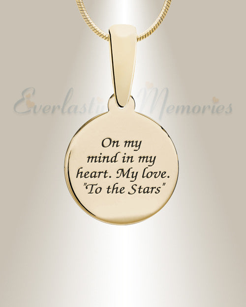 Gold Athletic Round Ash Resin Jewelry