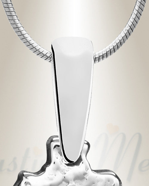 Solid 14K White Gold Adobe Ash Resin Jewelry
