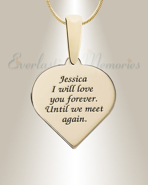 Solid 14K Gold Sunnyside Heart Ash Resin Jewelry