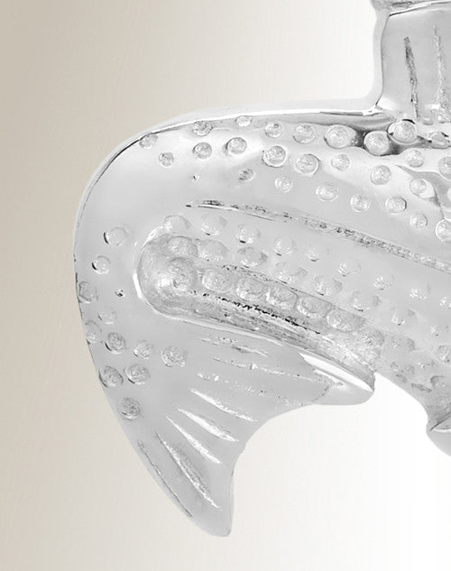 White Gold Fish Memorial Pendant