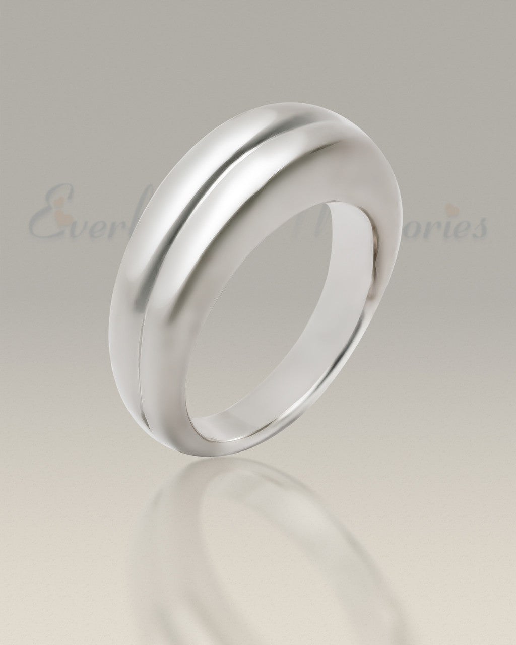 Men's 14k White Gold Gentleman's Ashes Ring