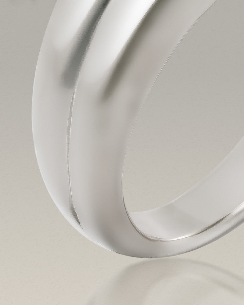 Men's 14k White Gold Gentleman's Ashes Ring