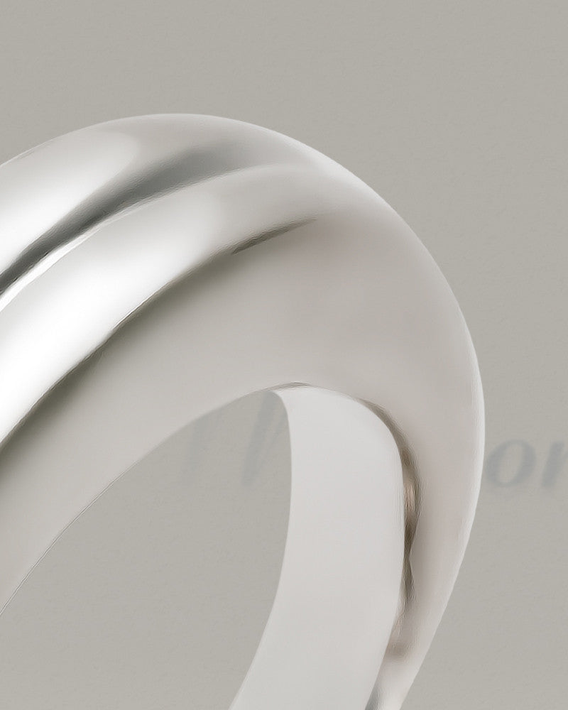 Men's 14k White Gold Gentleman's Ashes Ring