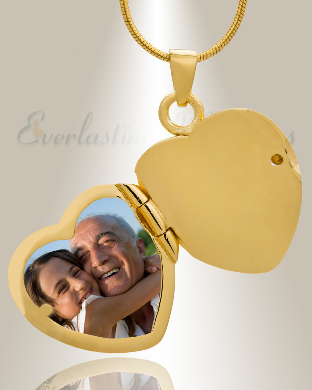 14K Gold Sophisticate Heart Memorial Locket