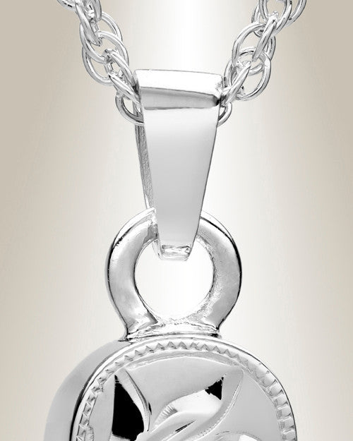 14K White Gold Majesty Cylinder Urn Necklace