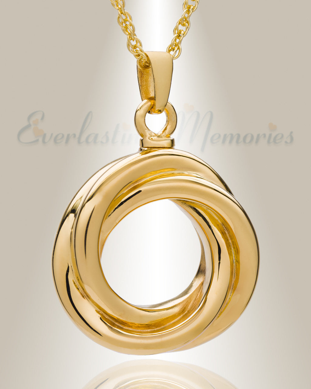 14K Gold Ringed Eternity Funeral Jewelry