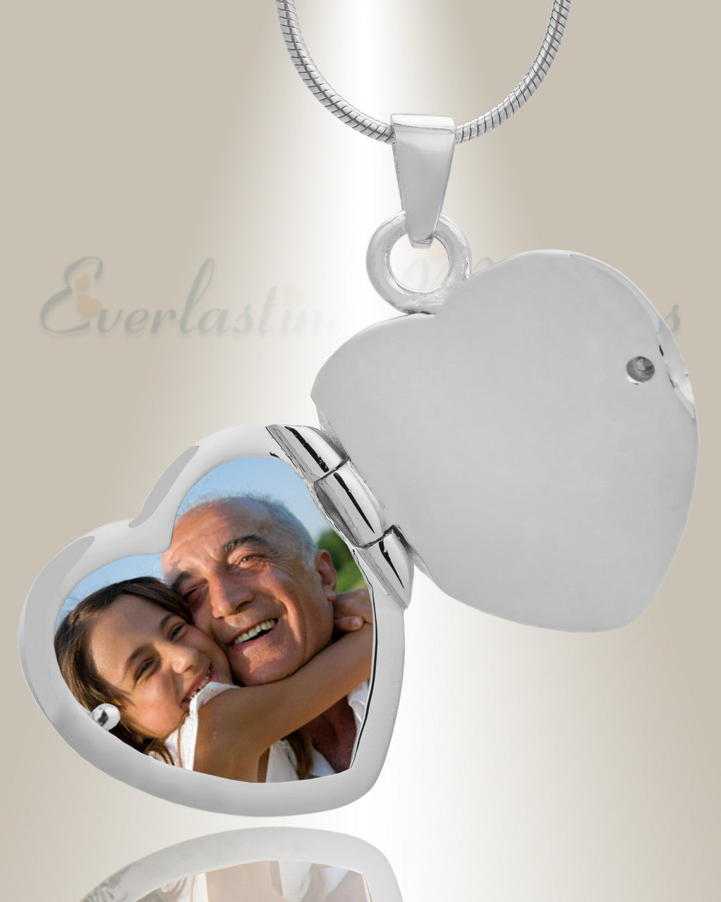 14K White Gold Sophisticate Heart Urn Keepsake