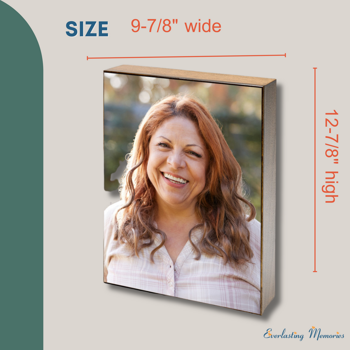 Cherished Memories Wood Photo Cremation Urn