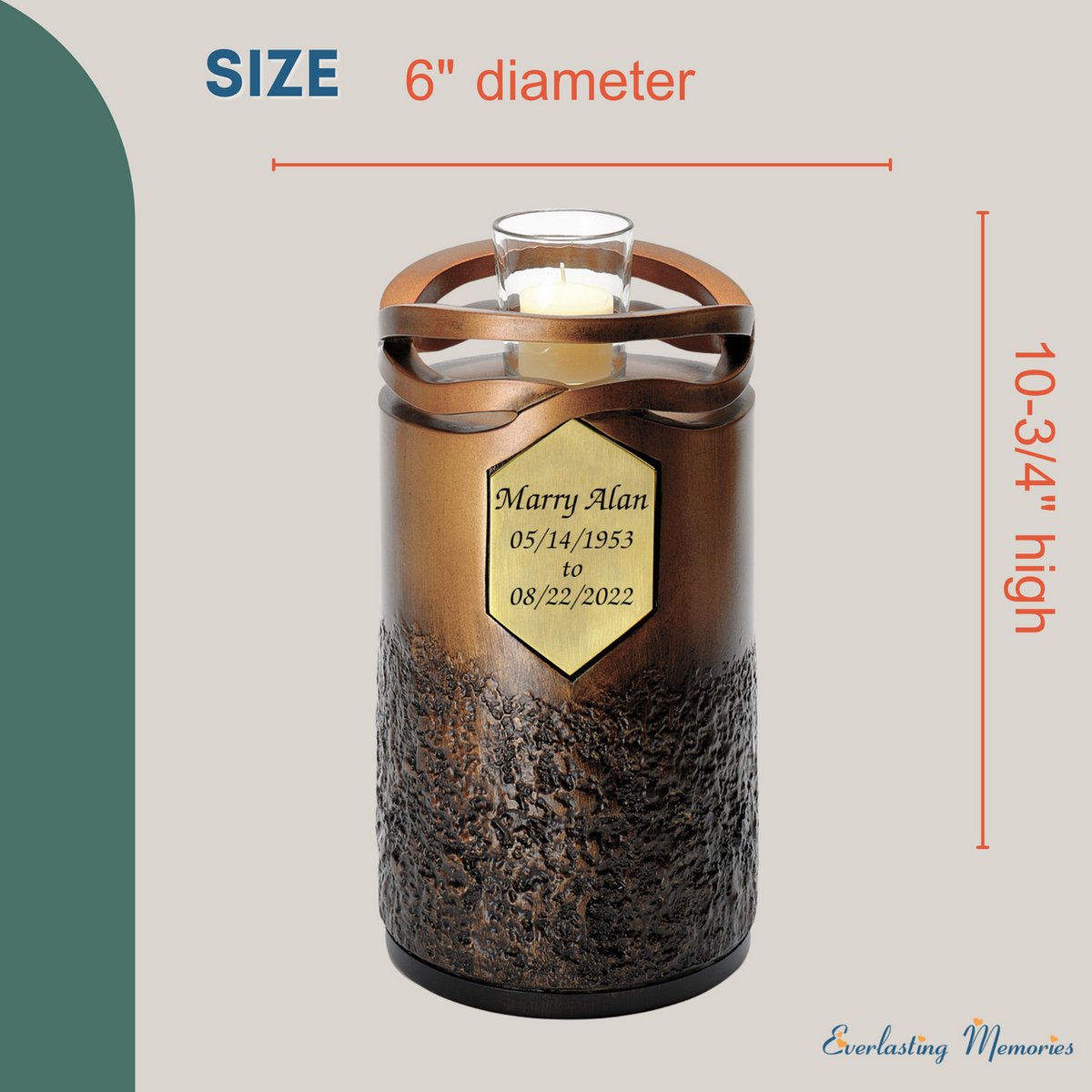 Infinity Bronze With Memorium Cremation Urn