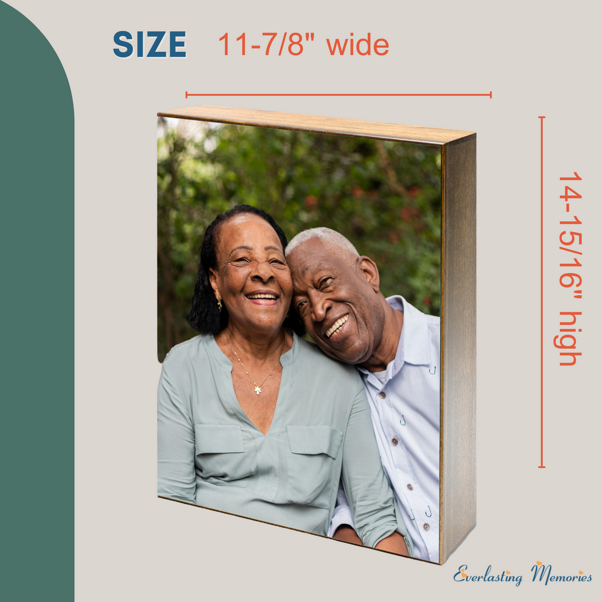 Together For Eternity Wood Photo Cremation Urn