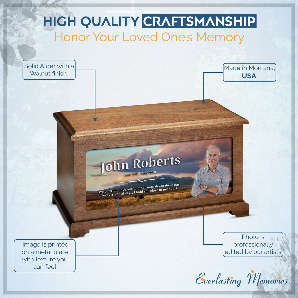 Rocky Mountains Picture Cremation Urn