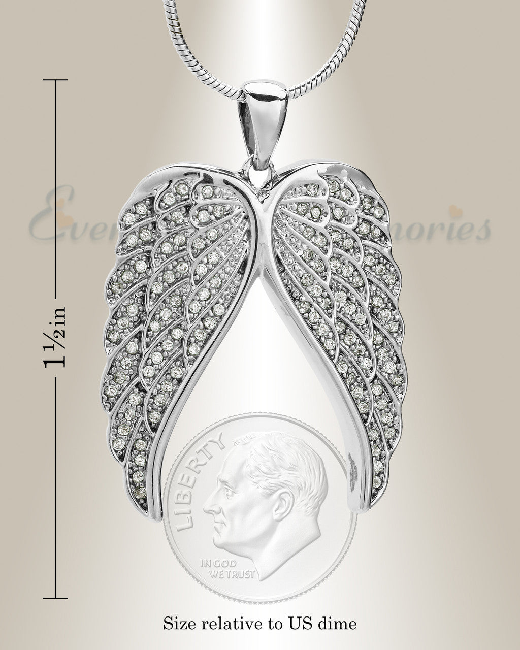 Sterling Spiritual Wings Memorial Jewelry