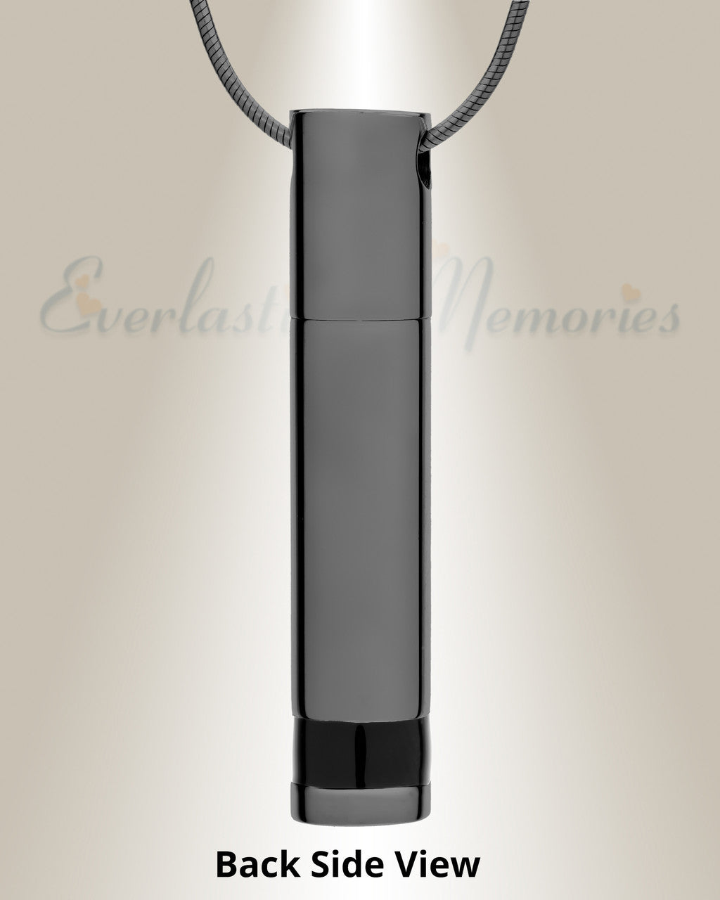 Forever Collection Black Plated Hero Cremation Necklace