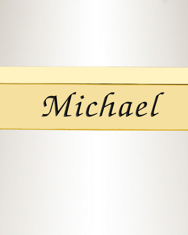 Gold Plated Plain Stainless Steel Bar Cremation Necklace