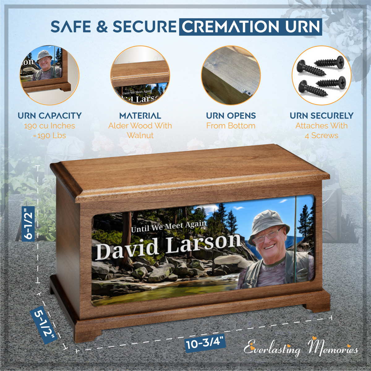 Mountain Creek Photo Urn For Ashes