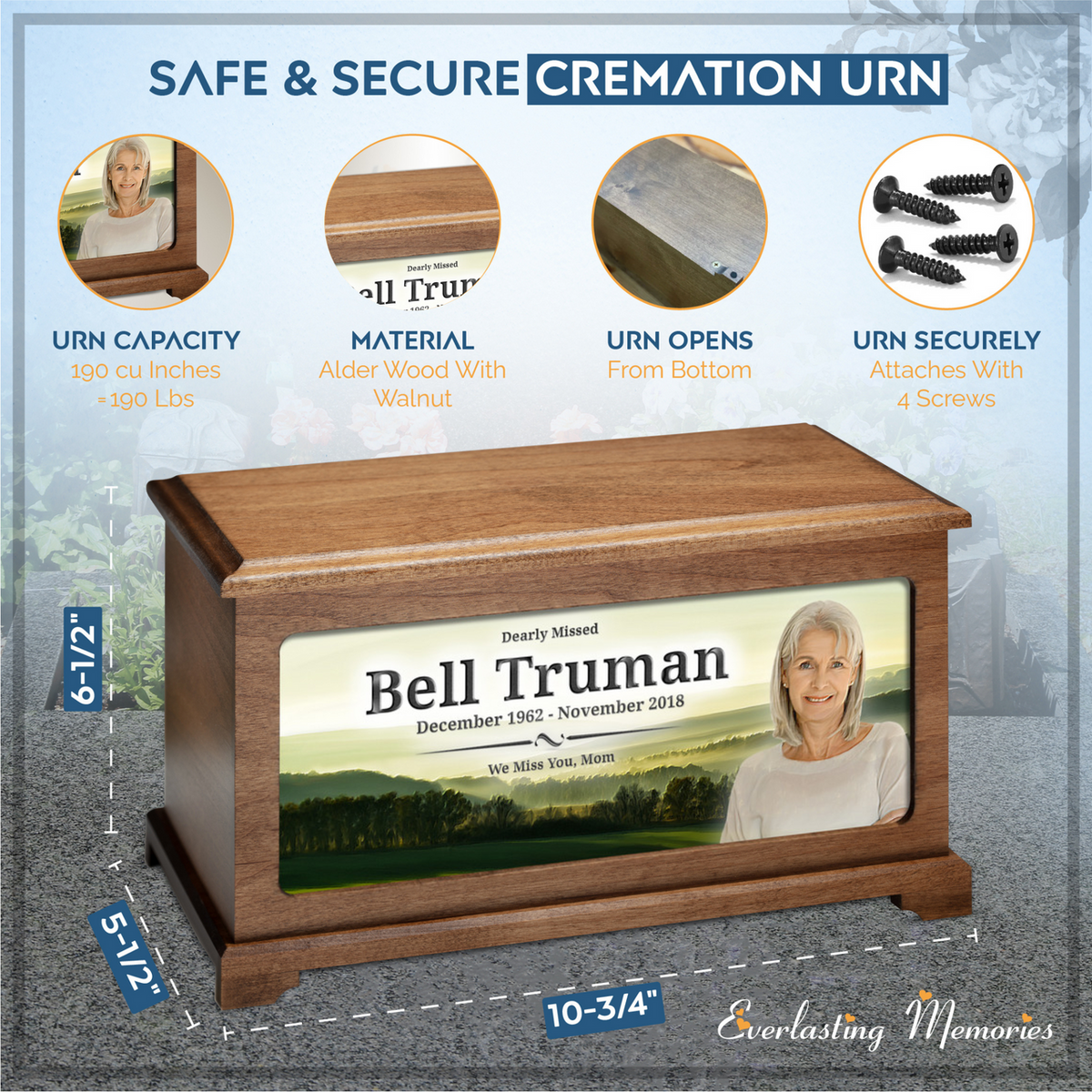 Morning Pasture Picture Cremation Urn