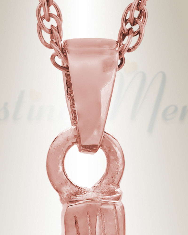 14K Rose Gold Fish Memorial Pendant